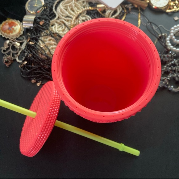 Starbucks Dragonfruit Studded Cold Cup Tumbler 16 oz NEON - Picture 8 of 13
